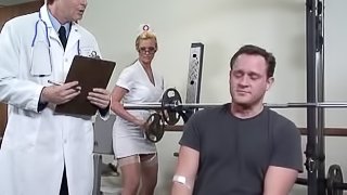 Phoenix Marie puts on a nurse uniform and rides a hard cock