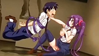 Sexy anime chick having purple hair is fucked in her very hot vagina
