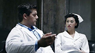 Sexy Asian nurse Jayden Lee fucks her handsome doctor