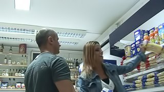 Sexy Priscilla getting shagged at the store for the very first time