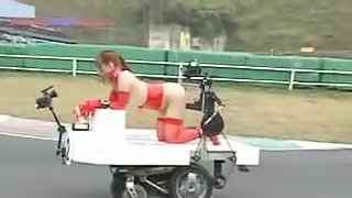 Pretty Japanese girls get their vags slammed with fucking machines