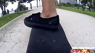 Skateboarders stiff man meat makes stepmom horny and have sex