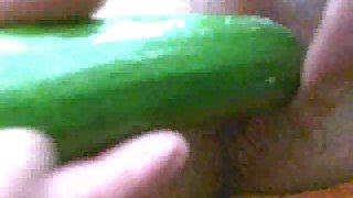 A small cucumber up in my ass feels great to be a slut