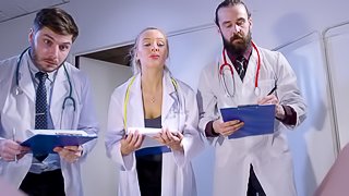 Doctor smashing Amira tight anal hardcore doggystyle