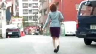 Skirt sharking video featuring a sweet Japanese babe