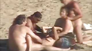 Group sex at nudist beach