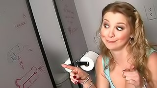 Sunny Lane gloryhole cocksucking with cumshot