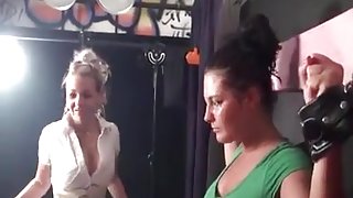 Girl keeps gagging from spit torture