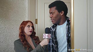 Horny Lad Licking And Ramming The Ginger Female Reporter