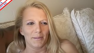 Big black dick sucked on by a passionate blonde milf