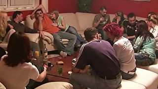 Nasty Czech whores with slim bodies love group sex