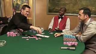 Ladies at the poker game have an orgy with the players
