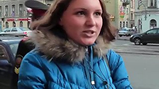 Crazy public fuck with a busty blonde