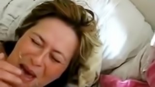 Not sure she likes cum but she sure gives it ago...found video