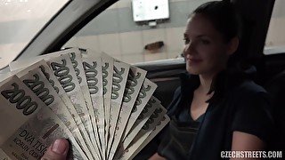 Carwash Beauty - Anie darling has POV sex for quick cash - euro reality porn