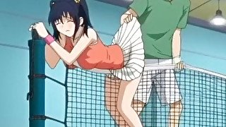 Mega busty tennis chicks enjoys riding their boyfriend in animated sex tube video