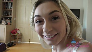 One day with petite fair-haired teen Chloe Temple