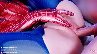 Sexy Mary Jane fucks in Spiderman costume - MollyRedWolf - Mary jane