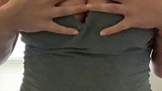 Pregnant Milf titty drop