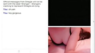Girl plays with her shaved pussy for a stranger on omegle