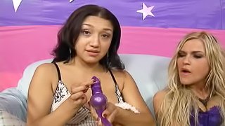 McKenzee Miles and Kylie Reese join a chick for a sex game with toys