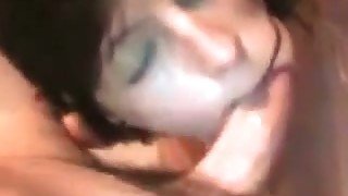 I fuck slut in her mouth and jizz on her tongue