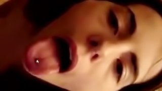 Stunning sexy gf swallows sperm