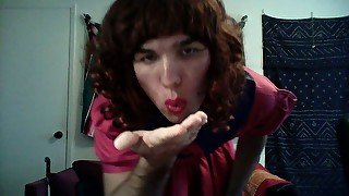 Solo action in a princess dress with a wig and some make up until I cum!!!!!!!!!!!!!!!!