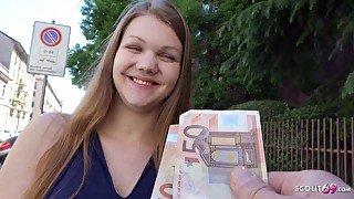 GERMAN SCOUT - COLLEGE TEEN AMANDA TALK TO FIRST ANAL SEX AT STREET CASTING - Casting