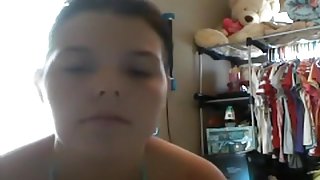 Chubby girl masturbates her hairy pussy with a vibrator on the sofa
