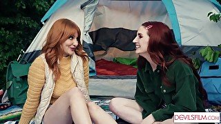 Ginger Girls Fist Each Other In A Forest - Lacy lennon