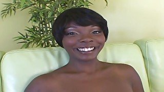 Ebony mom with giant big naturals in amateur hardcore with cum on tits