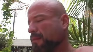 Bald Gay With Heavy Balls Licking A Juicy Tight Anal Immensely