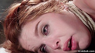 Spanish redhead gets exciting wax and vibrator