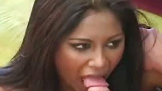 Saucy Indian slut is sucking hard dick balls deep