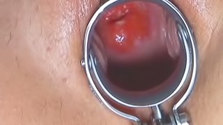 Vaginal training in a hot fisting session for Tiffany