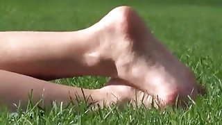 Candid Feet in Park #3