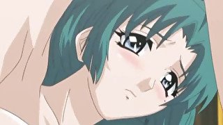 Huge breasted green haired hentai hoe gets nailed in the yard
