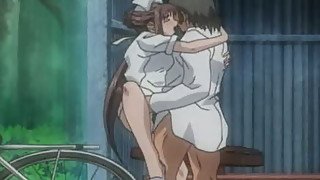 Beautiful nurse gets nailed by her hentai doctor right at the bus stop