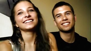 Shaved latino pussy gets toyed with