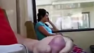Kinky dude jerks his hard dick off in a public place