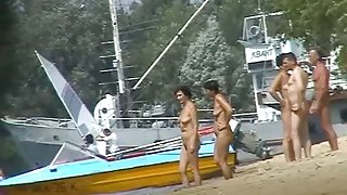 Mature beach nudist women not afraid to show everything they got