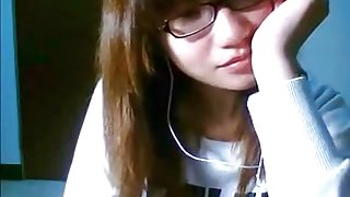 Cute Chinese girl flashing her boobs on Skype