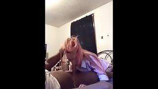 White Girl Sucks and Fucks Before Work Pt 1