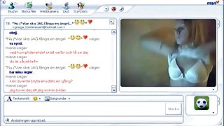 Swedish girl has cybersex with her bf on msn