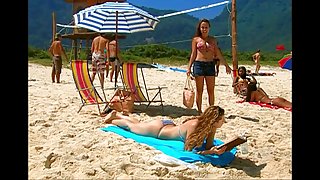 Two sisters on the beach