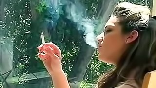 So beautiful and elegant as she smokes