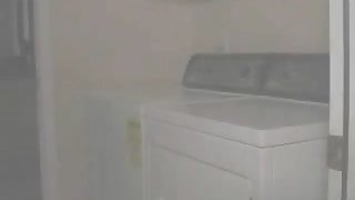 amateurcouple fuck on the laundrymachine