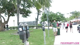 Cheerleader besties car wash and get fucked to raise money