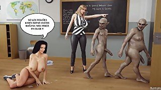 Denise and students - cartoon fantasy porn